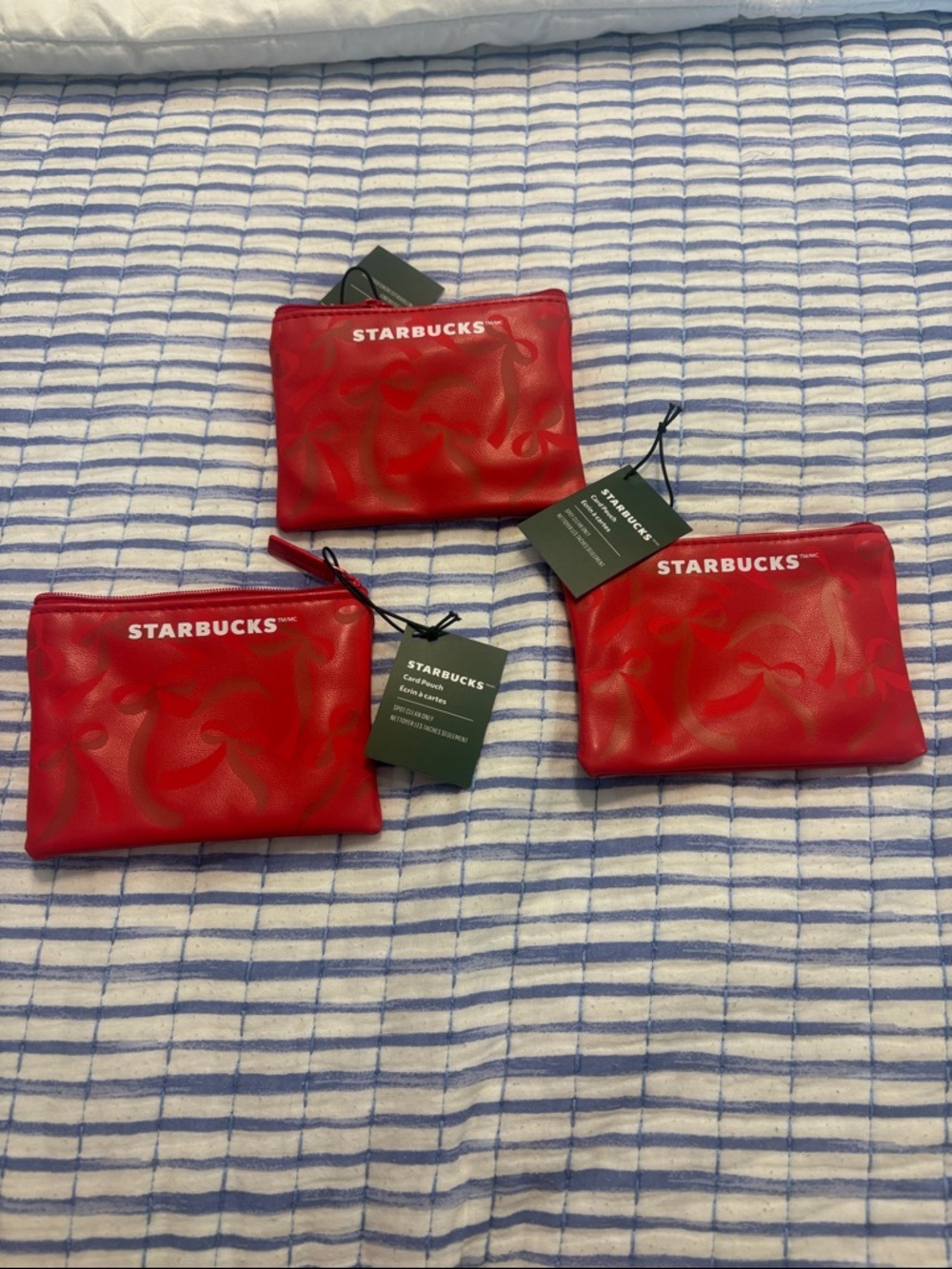 3 Starbucks Card Pouches & Key Chain